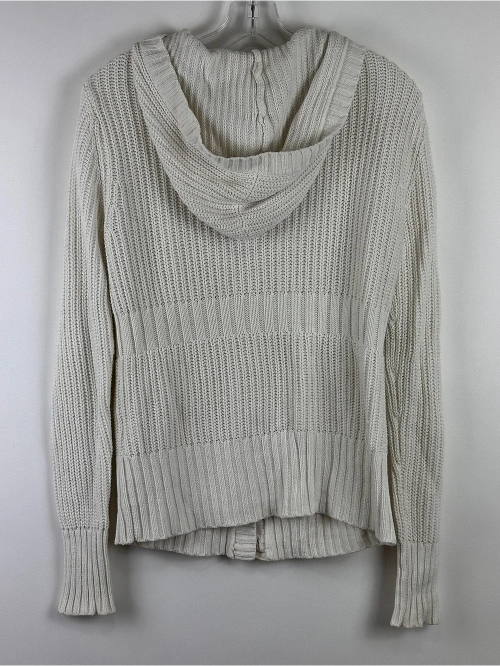 Vintage Aeropostale Women's Ribbed Knit Cardigan Hoodie Sweater